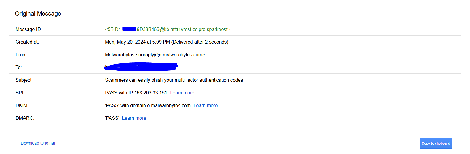 DKIM reporting options